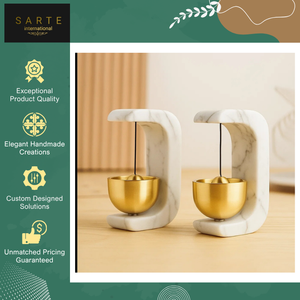 Venta Exclusiva de Timbre de Puerta Moderno y Elegante Hecho a Mano con Latón y Mármol de Lujo, Nuevo Sonido de Bienvenida para Casas y Villas - Product Image 6
