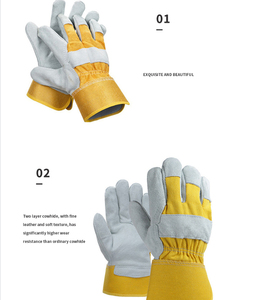 Guantes de Trabajo de Cuero Vacuno de Palma Completa Personalizables de Alta Calidad a Precio Mayorista, Guantes de Seguridad Industriales para la Construcción - Product Image 2