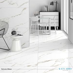 Azulejos de Porcelana Blancos Brillantes con Aspecto de Mármol, Pulidos y Esmaltados, de 60x120 cm (600 x 1200 mm), para Piso, de la India - Product Image 5