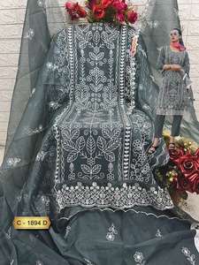 ชุดผ้าโปร่งปักลาย salwar kameez แบบผ้าโปร่งบางพิเศษฤดูหนาวสไตล์ทันสมัยพร้อมซับในของ santoon และหมายเลขรุ่น Dupatta แฟนซี - Product Image 2