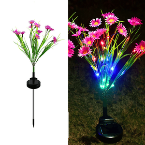 Lampada LED fiore paletto luci solari da giardino per esterni cortile & Patio arredamento caratteristiche impermeabili - Product Image 1