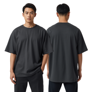 Men's Loose Fit Heavyweight <b>100</b>% Cotton/<b>Polyester</b> Blend Eco-Friendly Breathable T-<b>Shirt</b> with Custom Printed Design - Product Image 4