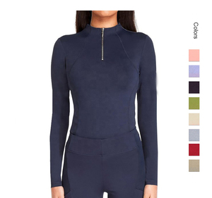 Horse Riding Base Layer Shirt Customized Logo Breathable Soft Touch Fabric Horse Riding Base Layer Shirt Women Long Sleeve - Product Image 4