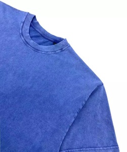 เสื้อยืดพิมพ์ลายโลโก้สไตล์วินเทจ 250 GSM ผ้าฝ้ายหนา 100% สีซีดแบบซันเฟด สตรีทแวร์ ล้างสีแบบแอซิดวอช ทรงโอเวอร์ไซส์ สวมใส่สบาย - Product Image 4