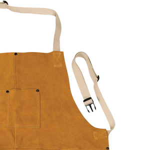 Kitchen Use Custom Water Repellent Cross <b>Back</b> Heavy Duty Adjustable <b>Large</b> Pockets Cotton Canvas Aprons for Men and Women - Product Image 2