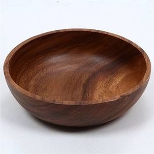 Juego de Tazones para Ensalada de Madera de Azufaifo Natural Hechos a Mano, Tazón Redondo de Madera Ecológico para Frutas, Utensilios de Cocina Sostenibles, Tazón para Servir de Grado Alimenticio - Product Image 3