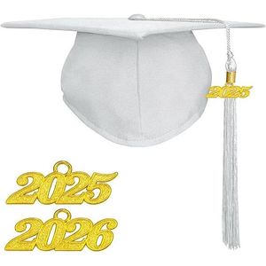 Cappello da laurea opaco 2025 con nappa per adulti, per eventi formali di scuola superiore e livello laurea/magistrale - Product Image 1