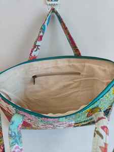 CLASSIC ART & CRAFT Sac pour ordinateur portable en coton matelassé de luxe avec fermeture à glissière, poignée souple, léger, unisexe, pour les voyages - Product Image 4