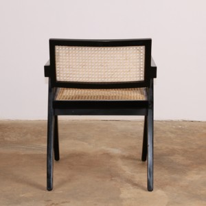 Chaise de salle à manger Anthon en bois de mahogany massif et rotin, non pliable, pour la maison, la villa, l'appartement et l'hôtel - Product Image 2