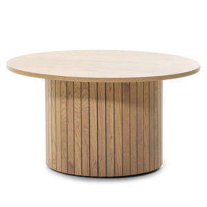 Mesa de Centro Moderna de Lujo, de Madera Maciza, con Base de Listones, Plegable, Fácil de Limpiar, Acabado en Roble Natural, para Comedor de Hotel - Product Image 1