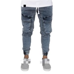 Pantalones vaqueros anchos de mezclilla para hombre, estilo vintage, lavado azul, desgastados, holgados, de pierna ancha, para verano, venta al por mayor - Product Image 3