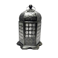 Lámpara de Mesa de Hierro Forjado Marroquí Amson de la Mejor Calidad, Hecha a Mano, con Recubrimiento en Polvo, Personalizable, para Hogar, Hotel, Bodas, Navidad