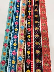 Ribete de encaje con estampado digital de diseño, ideal para ropa étnica, decoración de dupatta y blusas. - Product Image 4