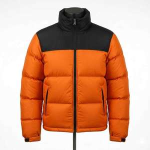 Custom Logo Solid Color Lightweight Puffer <b>Jacket</b> for Men Over-Sized <b>Waterproof</b> Down Coats with <b>Warm</b> Zipper Closure - Product Image 4