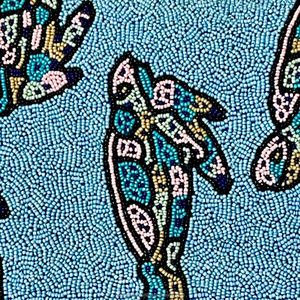 Bolso de Mano Tipo Clutch con Cuentas de Tortuga, Bolso de Mano Bordado con Lentejuelas Azules, Cadena Personalizada, para Fiestas, Noche, Moda, Portátil, Otoño, Mujeres, Niñas - Product Image 5