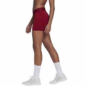 Women's High <b>Waist</b> Solid Color Sporty Shorts Knitted Spandex Nylon Breathable <b>Elastic</b> <b>Waist</b> Regular Fit - Product Image 3