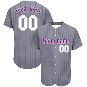 Uniforme de baseball respirant 100 % polyester, conception OEM 2025, vente en gros, uniforme de mode pour hommes avec logo personnalisé - Product Image 2