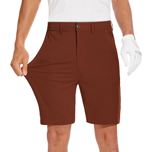 Shorts de golf pour hommes, couleur unie, logo personnalisé imprimé, séchage rapide, évacuation de l'humidité, en polyester, style décontracté - Product Image 1