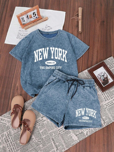 Conjunto de Verano para Mujer, 100% Algodón, Secado Rápido, Ecológico, Transpirable, Ropa Deportiva y de Ocio, Precio Económico, Venta al Por Mayor - Product Image 5