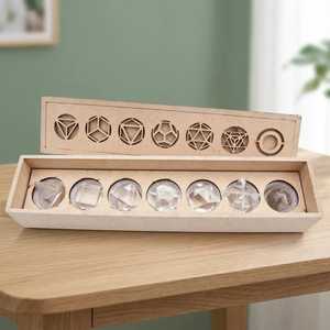 Lot de 7 Solides Platoniques Sculptés en Quartz Clair, Symboles de Géométrie Sacrée, Coffret de Cristaux Aahil pour Guérison Reiki et Méditation - Product Image 5