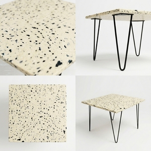 Mesa Baja de Comedor y Café 4GoodThings, Fabricada con Plástico Reciclado, Moderna, Minimalista, Impermeable, Apilable, Ecológica, Muebles para el Hogar - Product Image 4