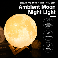 Lampe Lune 3D DIY Planète, Veilleuse, Cadeau pour Filles, Fournitures d'Activités de Studio, Article d'Exportation
