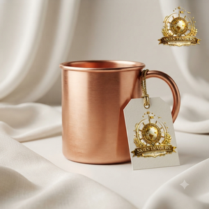 Mug à Moscow Mule en cuivre pur martelé fait main, robuste, en métal, forme baril, pour cocktails et bières, vente en gros - Product Image 3