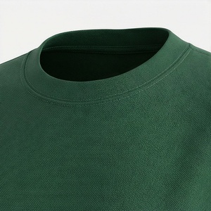 Ensemble décontracté 2 pièces pour femme en coton tricoté vert uni : T-shirt à manches courtes et short au-dessus du genou, coupe ample, idéal printemps-été - Product Image 4