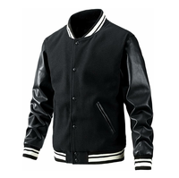 Blouson universitaire style streetwear à col montant, respirant et coupe-vent, avec logo personnalisé sur le devant, pour homme – Collection Hiver – Meilleures ventes
