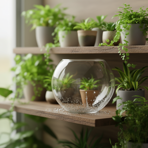 Maceta Inteligente de Vidrio PECERA de 25 cm para Peces y Plantas Acuáticas, para Tanques de 25 cm, para Hidroponía, Macetas y Jardineras Inteligentes - Product Image 3