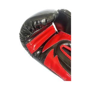 Gants de boxe en cuir noir et rouge avec sangle de poignet réglable pour adultes, équipement de sparring, tailles 6oz, 8oz, 12oz, personnalisables - Product Image 5
