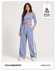 OEM/ODM Custom Made High-waisted Casual Wear Straight Leg Sweatpants Custom Screen Printed Logo Breathable Trousers For Women - Product Image 1