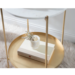 Industrial Style Luxury Furniture Corner <b>Table</b> Gold Plated Metal <b>Side</b> <b>Table</b> for Living Room, <b>Drawing</b> Room, Office India Sale - Product Image 6