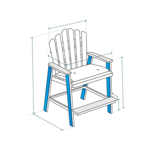 Housses personnalisées pour chaise haute Adirondack Housses de siège HDT Y du Vietnam Imperméables Résistantes aux UV Anti-poussière Beige - Product Image 2