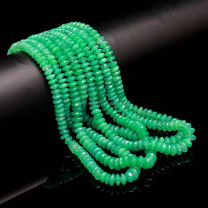 Cuentas de Crisoprasa Verde Corte Alemán en Forma de Rondelle de 7mm a 8mm, Cuentas de Piedras Preciosas Naturales Facetadas, Hilos de 16 Pulgadas para Fabricación de Joyería al por Mayor - Product Image 3