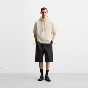 Sudadera con capucha de gran tamaño de algodón 100% para hombre de invierno para exteriores, gruesa y pesada con diseño bordado en 3D, impresión Digital - Product Image 1