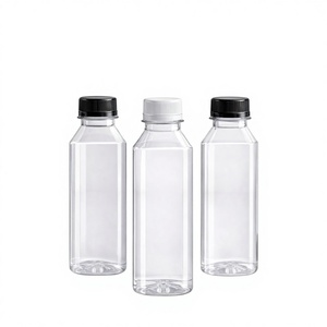 Botella PET Cuadrada de 320 ml de Alta Calidad para Té con Leche, Impresa con Serigrafía, Grado Alimenticio, a Prueba de Fugas, OEM ODM, Hecha en Vietnam BC320-1601 - Product Image 1