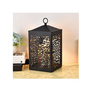 Contemporary metal <b>candle</b> <b>lantern</b> created for premium ambiance enhancement in homes patios and dining spaces - Product Image 6