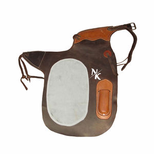 Delantal de Trabajo de Cuero Industrial de Lujo Premium, Duradero, Resistente al Calor, con Parches Protectores para Muslos de Herrero y Cuchillero - Product Image 1