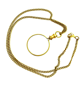 Portable Fashion Lightweight Gold Magnifying Glass Keychain Mini Pocket Magnifier <b>Key</b> <b>Ring</b> Compact Reading Lens for Travel - Product Image 1