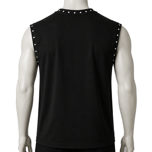 เสื้อกล้ามปักคริสตัล Glory Custom ผ้าฝ้าย 100% เนื้อนุ่ม ระบายอากาศได้ดี ดีไซน์ทันสมัยใหม่ เสื้อยืดแขนกุดสำหรับใส่เที่ยวสไตล์สตรีทแฟชั่น ยูนิเซ็กส์ - Product Image 6