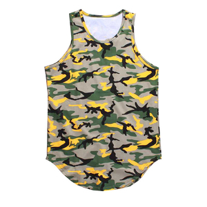 Nouveaux débardeurs pour hommes 100% polyester imprimés par sublimation, séchage rapide, respirants, dos nageur, pour la gym et le sport, avec option OEM - Product Image 5