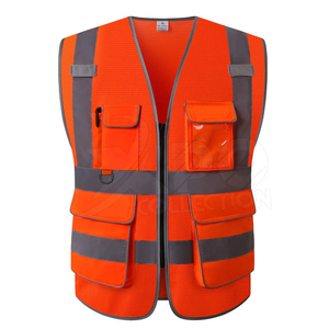 Chaleco de Seguridad de Poliéster de Alta Visibilidad con Logotipo de Alta Calidad, Múltiples Bolsillos, Reflectante ANSI Clase 1 EN ISO 20471 Clase 2, con Luz LED Intermitente e Impermeable - Product Image 1