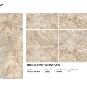 Carreaux de porcelaine brillants de luxe, design haut de gamme, grand format 600x1200, pour sols et murs intérieurs - Product Image 1