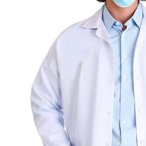 Blouse de laboratoire unisexe blanche en tissu tissé coton-polyester, avec détection d'aiguilles et thermocollage sans couture, pour usage médical, scientifique et hospitalier - Product Image 6