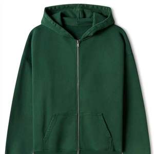 Sudadera con capucha para hombre 2026, color verde oscuro, de algodón polar, con cremallera, bolsillos grandes, hecha a medida, estilo casual urbano de otoño, ecológica. - Product Image 4