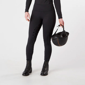 Nouvelles jambières d'équitation noires à taille haute, tendance, personnalisées, écologiques, respirantes, à séchage rapide, en cuir véritable - Product Image 2
