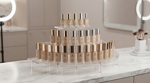 Acrylic Tiered Display <b>Stand</b> Clear Counter-top Display Riser Retail Showcase Organiser for Cosmetics Jewellery Collectables - Product Image 4