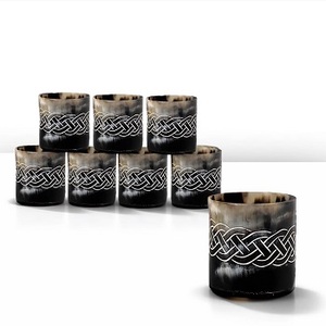 Natural Buffalo Horn Whisky & <b>Beer</b> Shot Cup Eco-Friendly Handmade Modern Design for New Year & Graduation Celebrations - Product Image 2