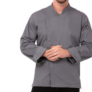 Customize Logo & Fabric <b>Chef</b> Coats Long Sleeve Men's Cotton <b>Chef</b> Shirts Uniforms OEM Men's Professional Kitchen <b>Tops</b> <b>Chef</b> Coat - Product Image 1